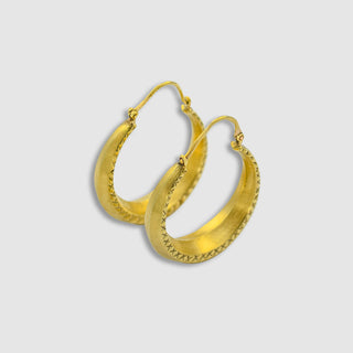 Creolen aus Gelbgold mit Aquamarin aus zweiter Hand