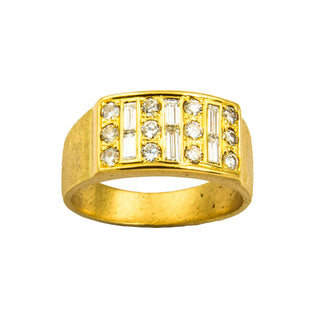 Diamantring aus Gelbgold mit Brillant