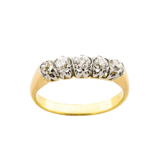 Diamantring aus Gelb- und Weißgold, 1930-1940er Jahre