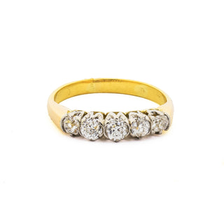 Diamantring aus Gelb- und Weißgold, 1930-1940er Jahre