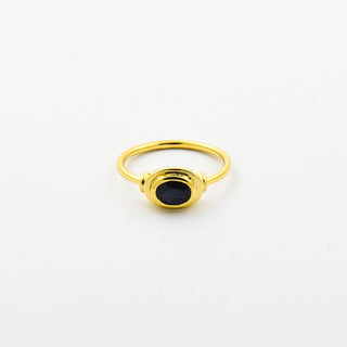 Ring aus Gelbgold mit Saphir, 1940-50er Jahre