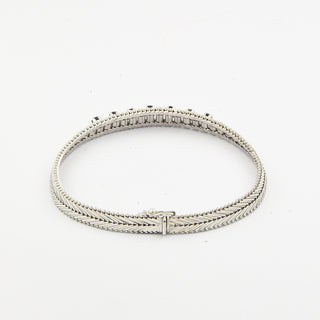 Armband aus Weißgold mit Saphir