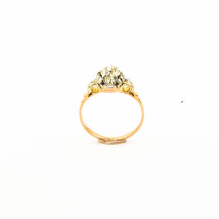 Art Déco Diamantring aus Rosé- und Weißgold