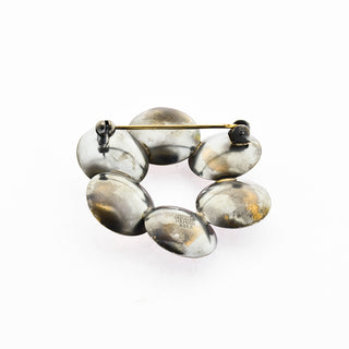 Nils Erik From Brosche aus Silber mit Rosenquarz, dänisch, 1960-1970er Jahre
