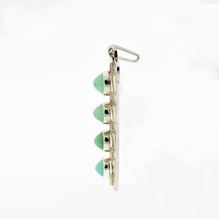 Anhänger aus Silber mit Chrysopras, 1960-70er Jahre