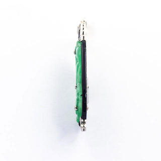 Art Déco Anhänger aus 950 Platin mit Jade und Diamant