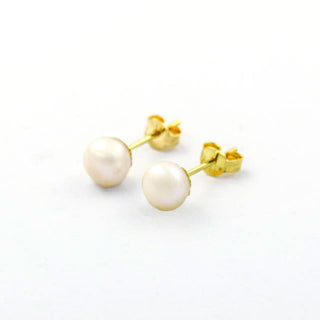 Perlenohrstecker aus Gelbgold