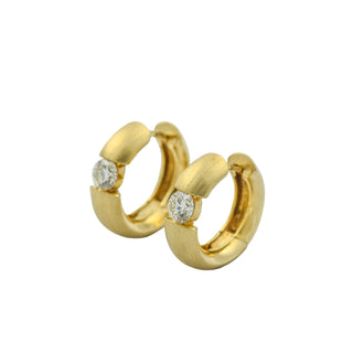 Creolen aus Gelbgold mit Brillanten