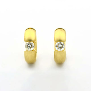 Creolen aus Gelbgold mit Brillanten