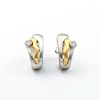 Brillantohrstecker aus Platin/Gold