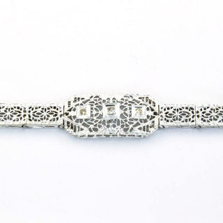Art Déco Diamantarmband aus Weißgold