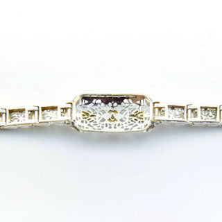 Art Déco Diamantarmband aus Weißgold