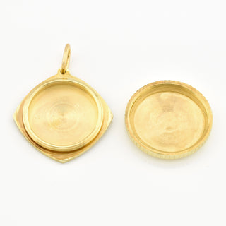 Anhänger SOS aus 585 Gelbgold, nachhaltiger second hand Schmuck perfekt aufgearbeitet