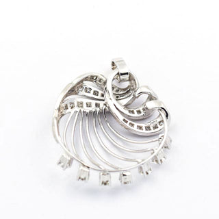 Brillantanhänger aus 750 Weißgold mit Diamant, nachhaltiger second hand Schmuck perfekt aufgearbeitet