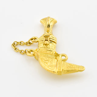 Anhänger Zeremoniendolch aus 750 Gelbgold, nachhaltiger second hand Schmuck perfekt aufgearbeitet