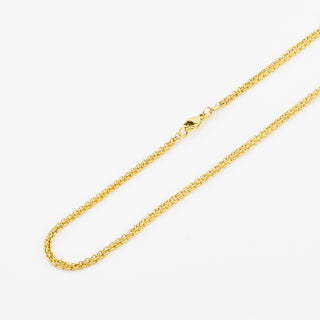 Zweireihige Ankerkette aus 585 Gelbgold, nachhaltiger second hand Schmuck perfekt aufgearbeitet