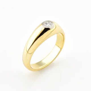 Brillantring aus 585 Gelbgold, nachhaltiger second hand Schmuck perfekt aufgearbeitet