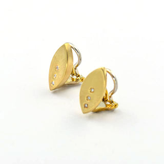 Bastian Brillantohrclips aus 585 Gelbgold, nachhaltiger second hand Schmuck perfekt aufgearbeitet