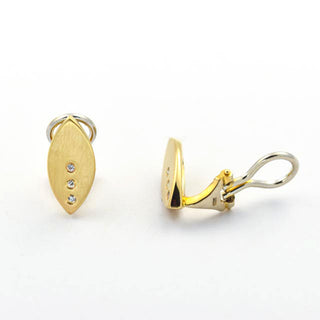 Bastian Brillantohrclips aus 585 Gelbgold, nachhaltiger second hand Schmuck perfekt aufgearbeitet
