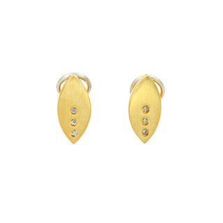 Bastian Brillantohrclips aus 585 Gelbgold, nachhaltiger second hand Schmuck perfekt aufgearbeitet