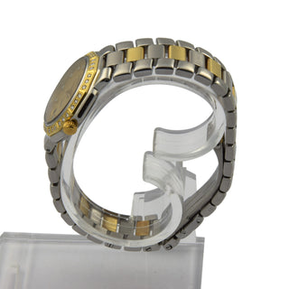 Baume & Mercier Riviera Quarzwerk mit Edelsteinbesatz, Datumsanzeige, Zentralsekunde und verschraubter Gehäuseboden, gebrauchte Luxusuhr im Top-Zustand