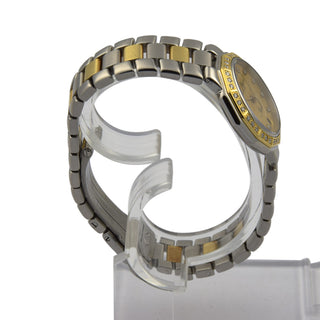 Baume & Mercier Riviera Quarzwerk mit Edelsteinbesatz, Datumsanzeige, Zentralsekunde und verschraubter Gehäuseboden, gebrauchte Luxusuhr im Top-Zustand