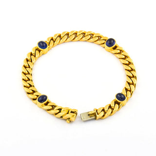 Binder Saphirarmband aus 750 Gelbgold, nachhaltiger second hand Schmuck perfekt aufgearbeitet