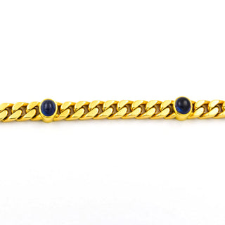 Binder Saphirarmband aus 750 Gelbgold, nachhaltiger second hand Schmuck perfekt aufgearbeitet
