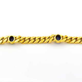 Binder Saphirarmband aus 750 Gelbgold, nachhaltiger second hand Schmuck perfekt aufgearbeitet