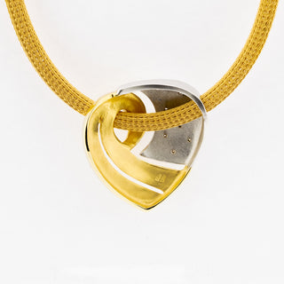 Brillantcollier aus 585 Gelb- und Weißgold, nachhaltiger second hand Schmuck perfekt aufgearbeitet
