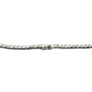 Collier aus 750 Weißgold mit Saphir und Brillant, nachhaltiger second hand Schmuck perfekt aufgearbeitet