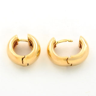 Creolen aus 585 Gelbgold, nachhaltiger second hand Schmuck perfekt aufgearbeitet