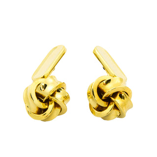 Manschettenknöpfe Knoten aus 585 Gelbgold, nachhaltiger second hand Schmuck perfekt aufgearbeitet