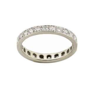 Brillantring aus 585 Weißgold, nachhaltiger second hand Schmuck perfekt aufgearbeitet