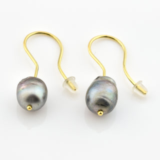 Perlenohrhänger aus 585 Gelbgold, nachhaltiger second hand Schmuck perfekt aufgearbeitet