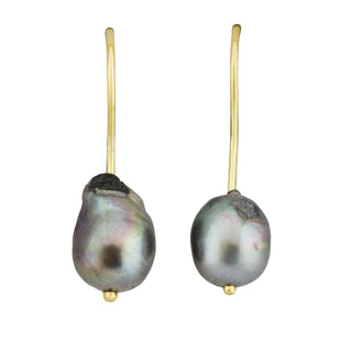 Perlenohrhänger aus 585 Gelbgold, nachhaltiger second hand Schmuck perfekt aufgearbeitet