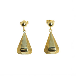 Ohrhänger aus 585 Gelbgold, nachhaltiger second hand Schmuck perfekt aufgearbeitet