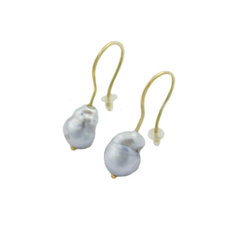 Perlenohrhänger aus 585 Gelbgold, nachhaltiger second hand Schmuck perfekt aufgearbeitet