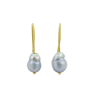 Perlenohrhänger aus 585 Gelbgold, nachhaltiger second hand Schmuck perfekt aufgearbeitet