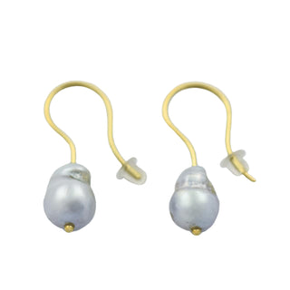 Perlenohrhänger aus 585 Gelbgold, nachhaltiger second hand Schmuck perfekt aufgearbeitet