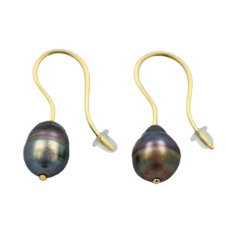 Perlenohrhänger aus 585 Gelbgold, nachhaltiger second hand Schmuck perfekt aufgearbeitet