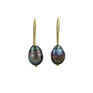 Perlenohrhänger aus 585 Gelbgold, nachhaltiger second hand Schmuck perfekt aufgearbeitet