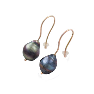 Perlenohrhänger aus 585 Rotgold, nachhaltiger second hand Schmuck perfekt aufgearbeitet