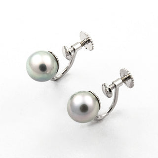 Perlohrschmuck aus 585 Weißgold, nachhaltiger second hand Schmuck perfekt aufgearbeitet