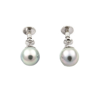 Perlohrschmuck aus 585 Weißgold, nachhaltiger second hand Schmuck perfekt aufgearbeitet