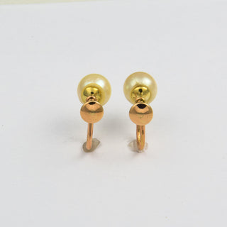 Perlohrschrauben aus 585 Gelbgold, nachhaltiger second hand Schmuck perfekt aufgearbeitet