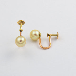 Perlohrschrauben aus 585 Gelbgold, nachhaltiger second hand Schmuck perfekt aufgearbeitet