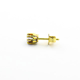 Ohrstecker aus 585 Gelbgold mit Brillant, nachhaltiger second hand Schmuck perfekt aufgearbeitet