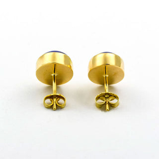 Ohrstecker aus 585 Gelbgold mit Lapislazuli, nachhaltiger second hand Schmuck perfekt aufgearbeitet