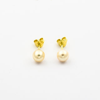 Perlohrstecker aus 585 Gelbgold, nachhaltiger second hand Schmuck perfekt aufgearbeitet